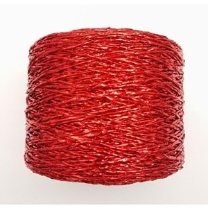 Çanta Aksesuar Özel Sarım Simli Kağıt İp Koyu Kırmızı Renk