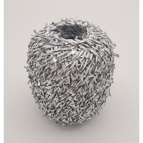Çanta Aksesuar Confetti Kağıt İp Beyaz Gri Renk