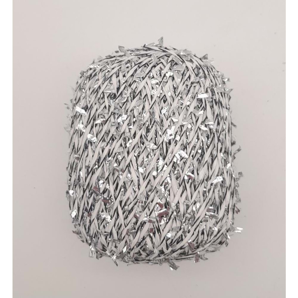 Çanta Aksesuar Confetti Kağıt İp Beyaz Gri Renk