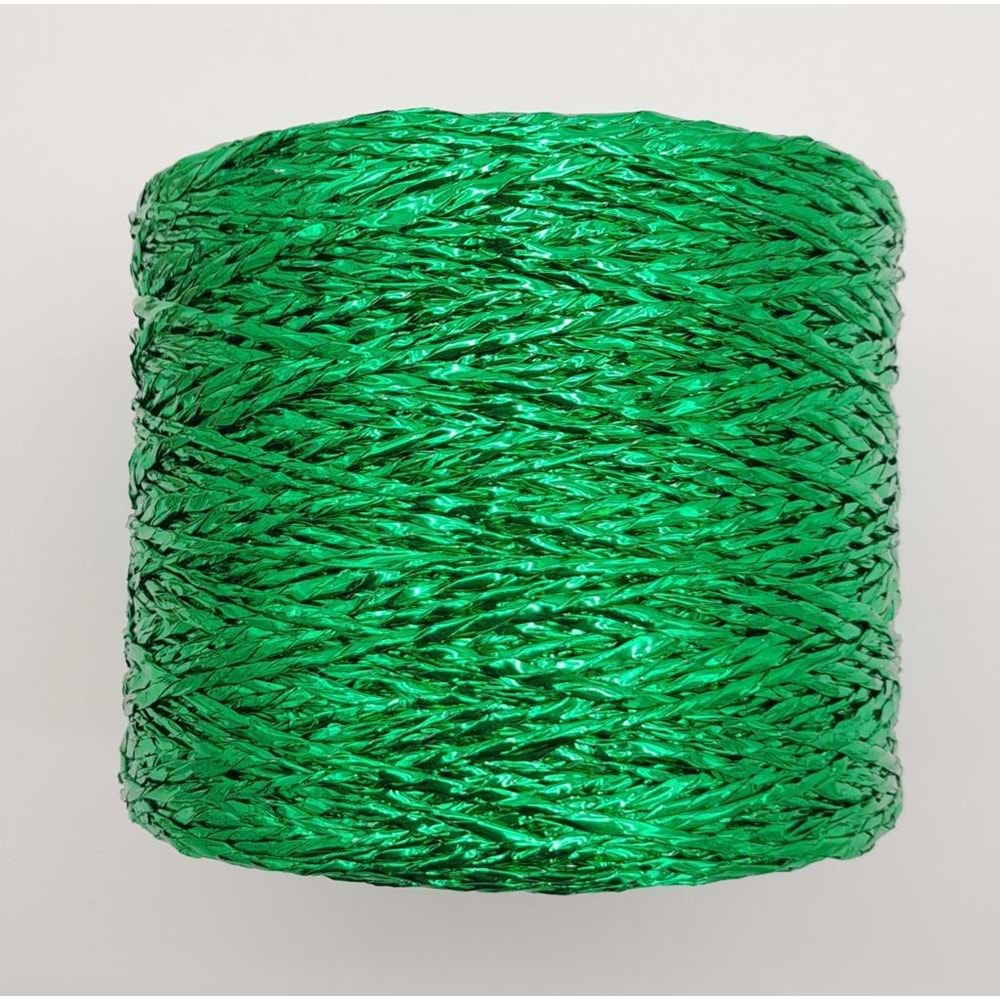 Çanta Aksesuar Özel Sarım Simli Kağıt İp Yeşil Renk