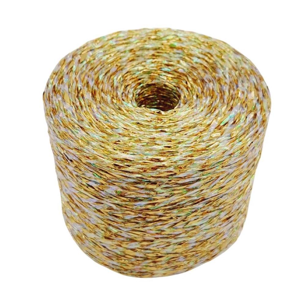 Çanta Aksesuar Özel Sarım Simli Kağıt İp Ebruli Koyu Gold Renk