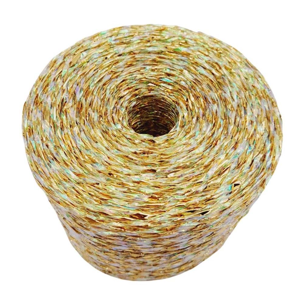 Çanta Aksesuar Özel Sarım Simli Kağıt İp Ebruli Koyu Gold Renk