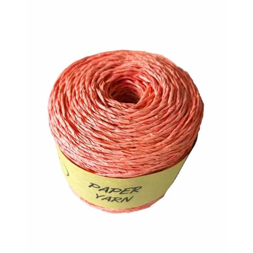 Çanta Aksesuar Özel Sarım Kağıt İp Mercan Renk