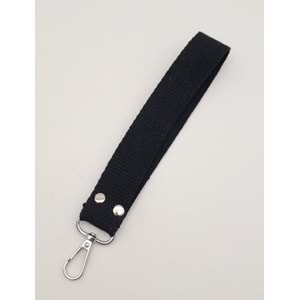 Çanta Aksesuar Siyah Pamuklu Kolon Elcik Gümüş Metalli