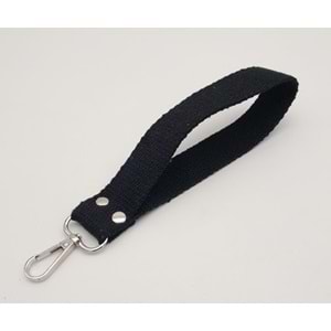 Çanta Aksesuar Siyah Pamuklu Kolon Elcik Gümüş Metalli