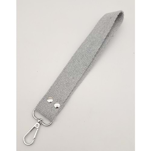 Çanta Aksesuar Açık Gri Pamuklu Kolon Elcik Gümüş Metalli