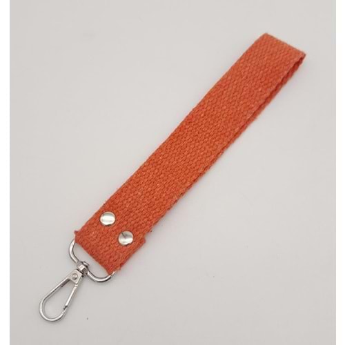 Çanta Aksesuar Turuncu Pamuklu Kolon Elcik Gümüş Metalli