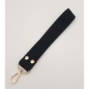 Çanta Aksesuar Siyah Pamuklu Kolon Elcik Light Gold Metalli