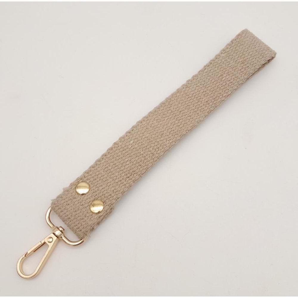 Çanta Aksesuar Bej Pamuklu Kolon Elcik Light Gold Metalli