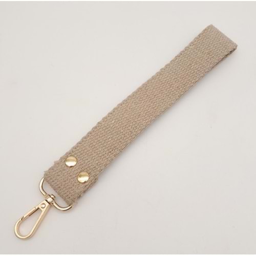 Çanta Aksesuar Bej Pamuklu Kolon Elcik Light Gold Metalli