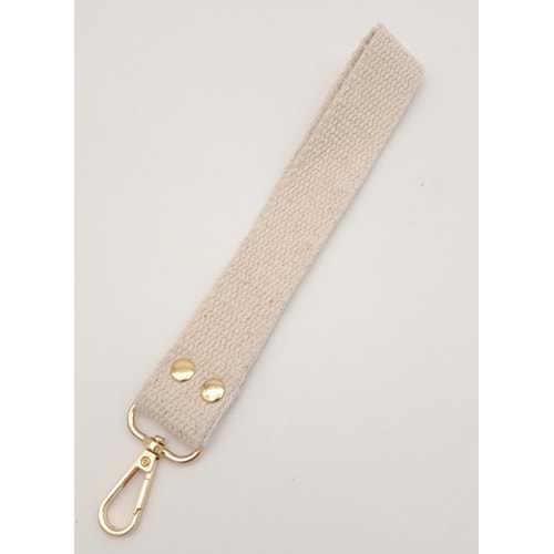 Çanta Aksesuar Krem Pamuklu Kolon Elcik Light Gold Metalli