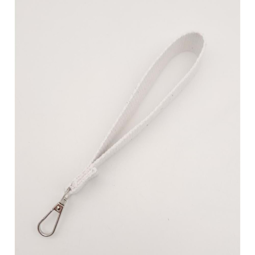 Çanta Aksesuar Beyaz Pamuklu Kolon Elcik Gümüş Metalli