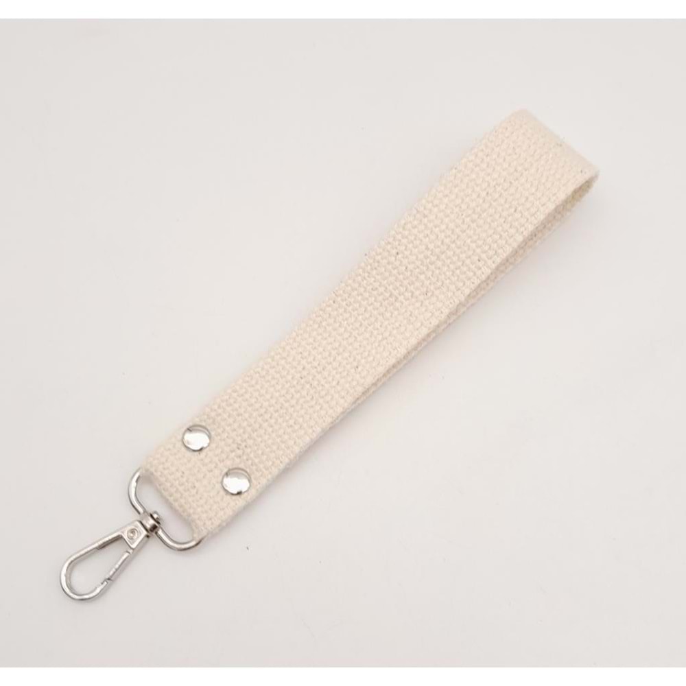 Çanta Aksesuar Krem Pamuklu Kolon Elcik Gümüş Metalli