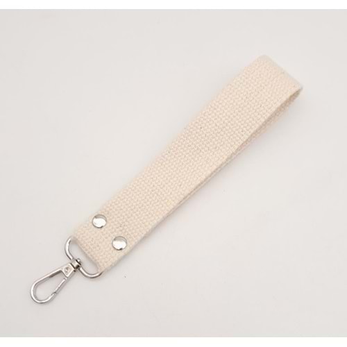 Çanta Aksesuar Krem Pamuklu Kolon Elcik Gümüş Metalli