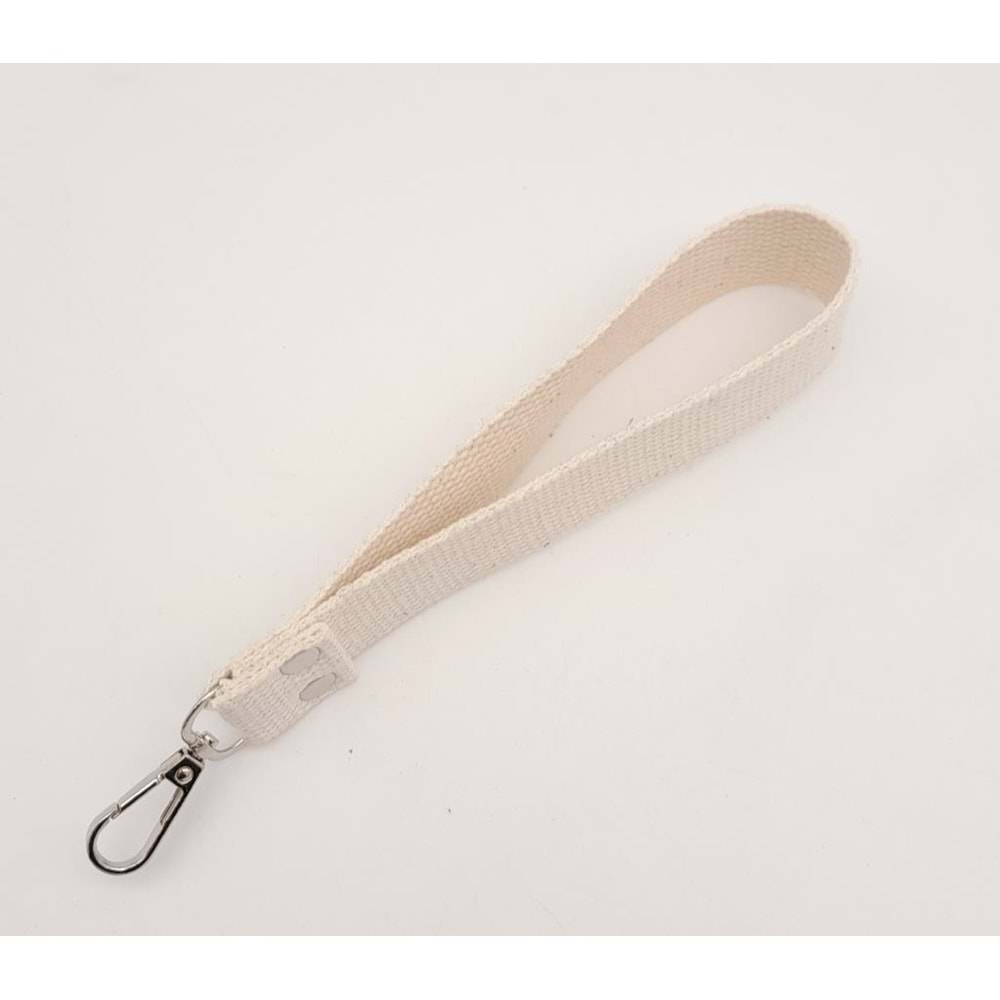 Çanta Aksesuar Krem Pamuklu Kolon Elcik Gümüş Metalli