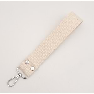 Çanta Aksesuar Krem Pamuklu Kolon Elcik Gümüş Metalli