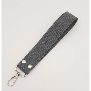 Çanta Aksesuar Koyu Gri Pamuklu Kolon Elcik Gümüş Metalli