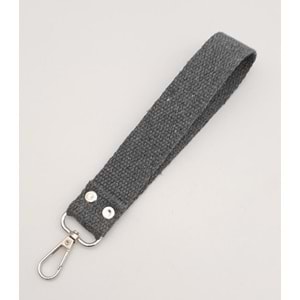 Çanta Aksesuar Koyu Gri Pamuklu Kolon Elcik Gümüş Metalli