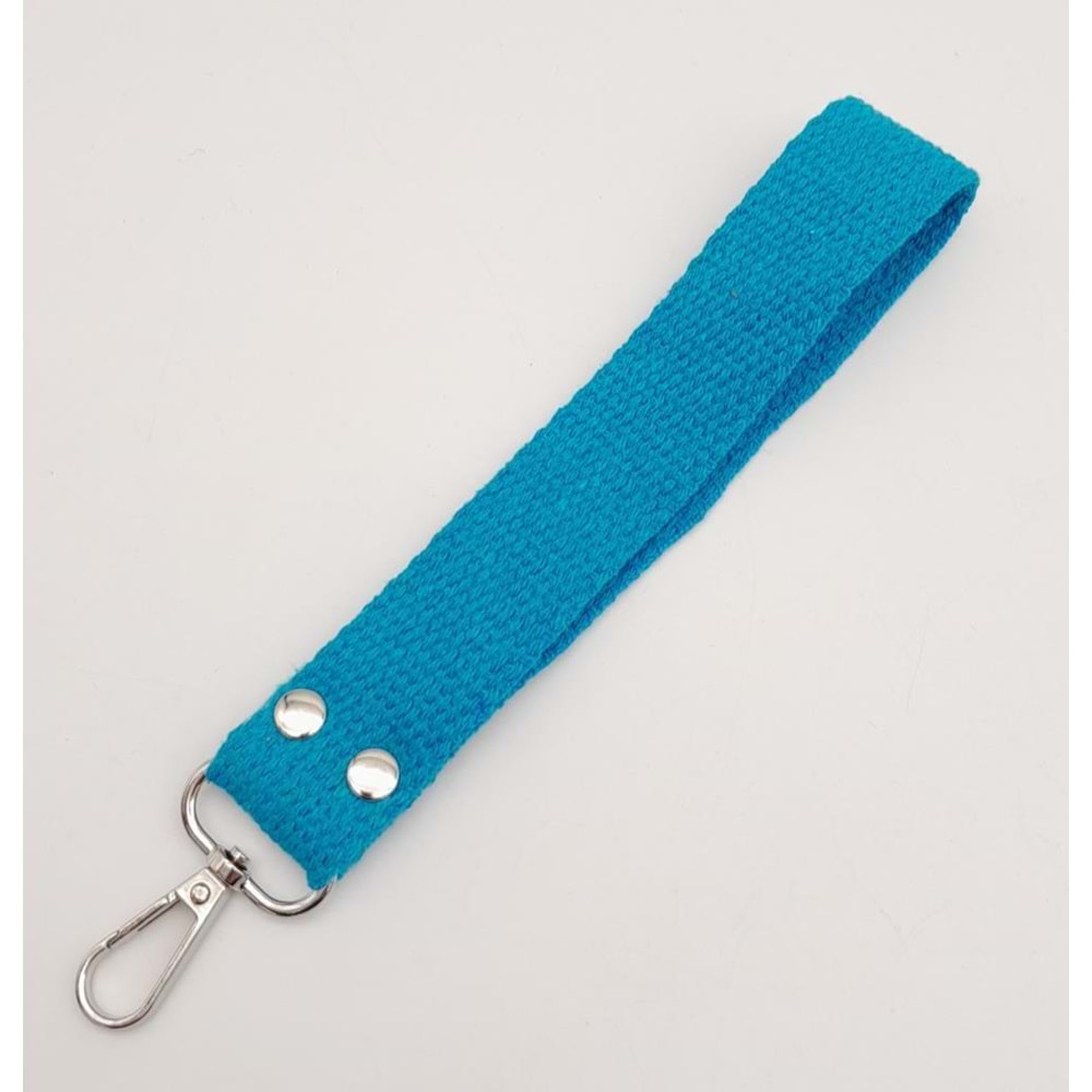 Çanta Aksesuar Turkuaz Pamuklu Kolon Elcik Gümüş Metalli