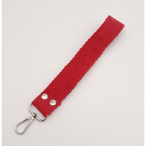 Çanta Aksesuar Kırmızı Pamuklu Kolon Elcik Gümüş Metalli