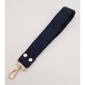 Çanta Aksesuar Lacivert Pamuklu Kolon Elcik Light Gold Metalli