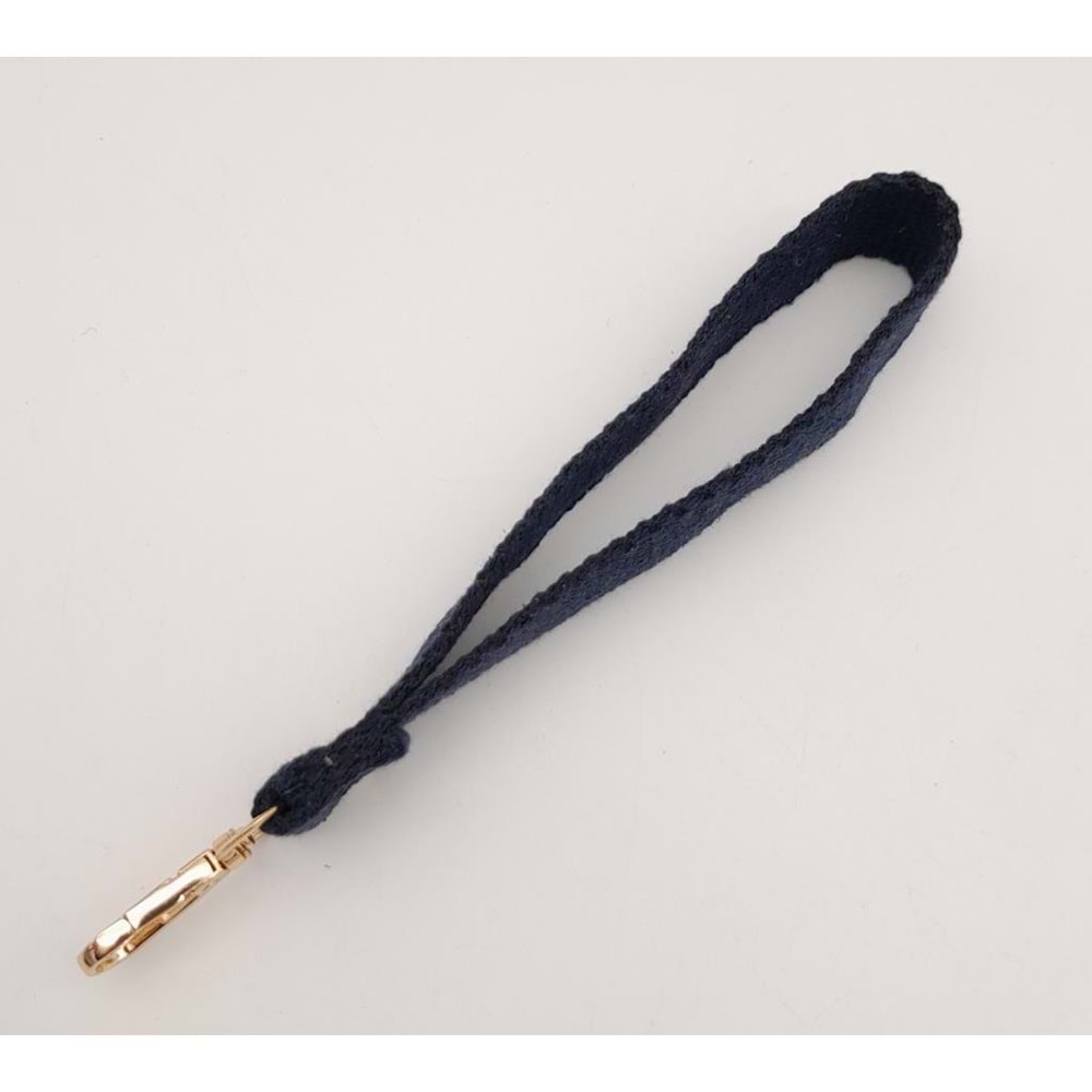 Çanta Aksesuar Lacivert Pamuklu Kolon Elcik Light Gold Metalli