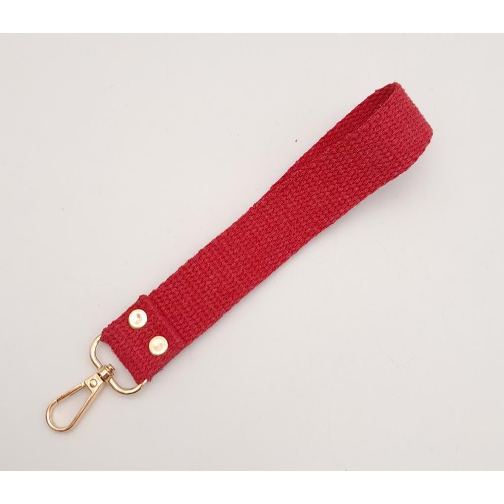 Çanta Aksesuar Kırmızı Pamuklu Kolon Elcik Light Gold Metalli