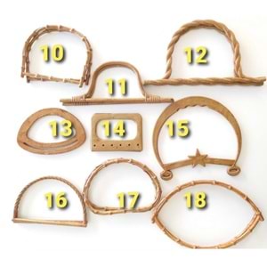 Çanta Aksesuar Bambu Görünümlü Plastik Çanta Sapı B1