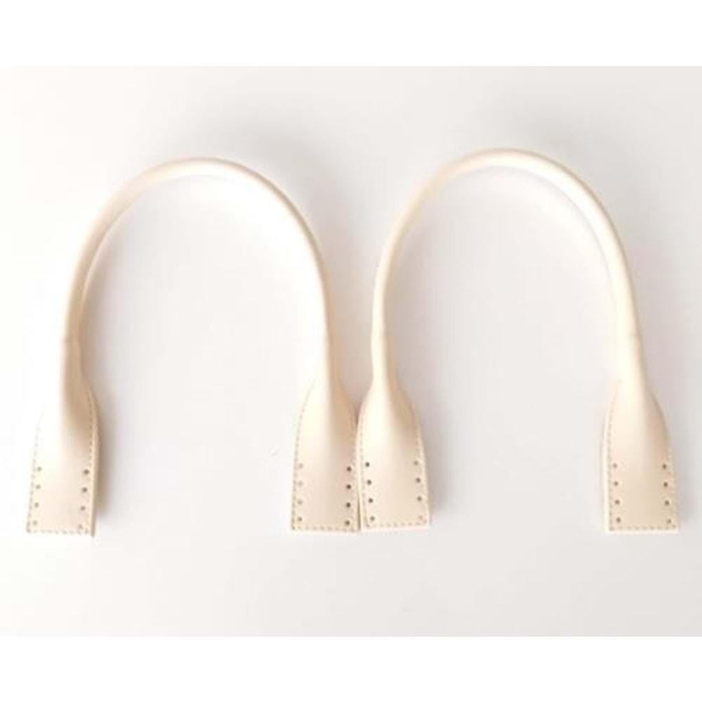 Çanta Aksesuar Suni Deri Pelikan Model Kısa Çanta Sapı Krem