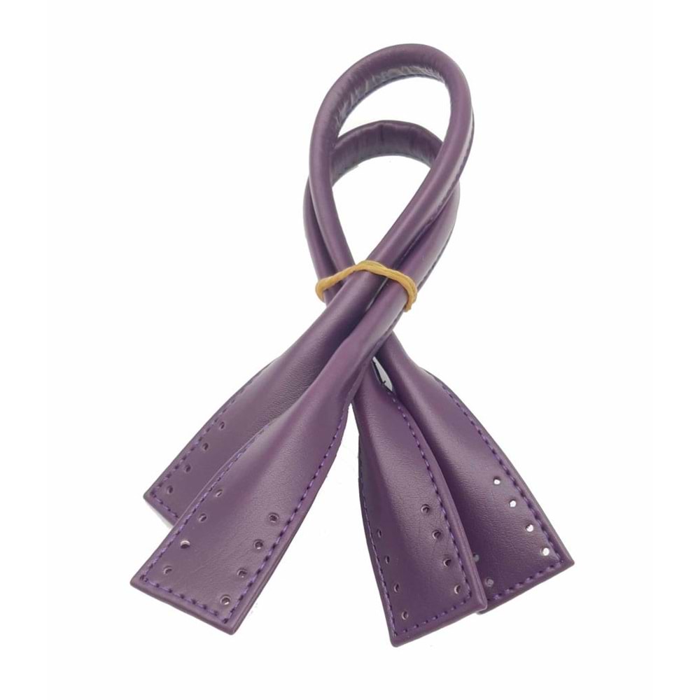 Çanta Aksesuar Suni Deri Pelikan Model Kısa Çanta Sapı Mor