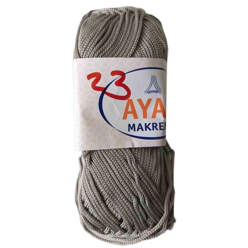 Çanta Aksesuar 100 Gram Polyester Makrome No:23 Gri
