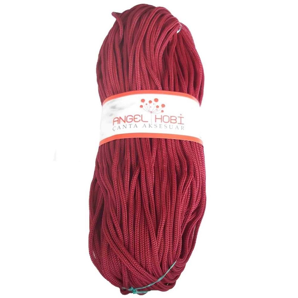 Çanta Aksesuar Polyester Rulo Makrome Bordo 5Mm