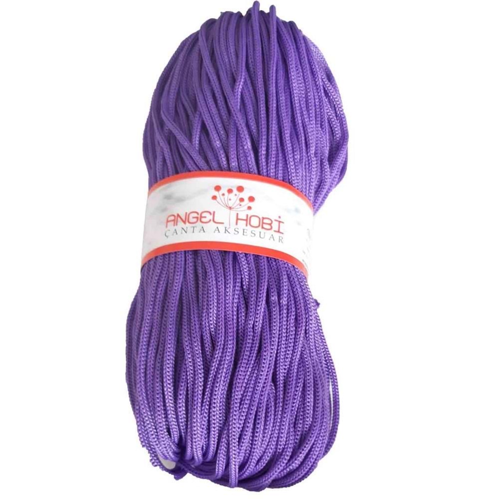 Çanta Aksesuar Polyester Rulo Makrome Lila 5Mm