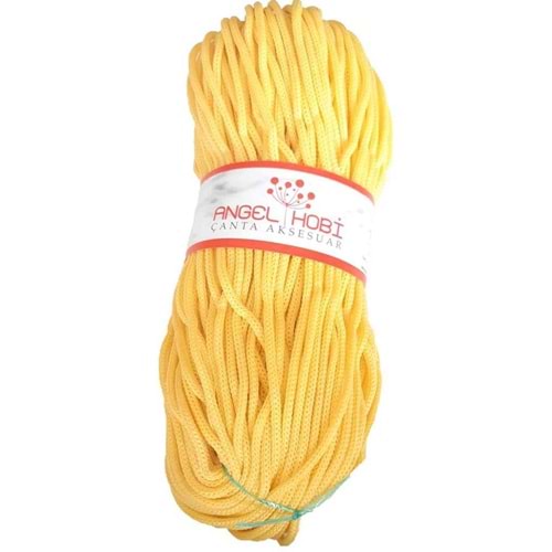 Çanta Aksesuar Polyester Rulo Makrome Sarı 5Mm