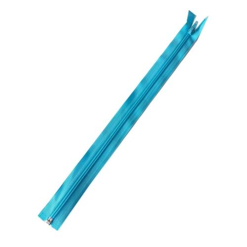 Çanta Aksesuar Açık Mavi Renk 40 Cm Plastik Diş Fermuar Fd24