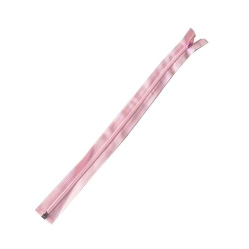 Çanta Aksesuar Açık Pembe Renk 40 Cm Plastik Diş Fermuar Fd27