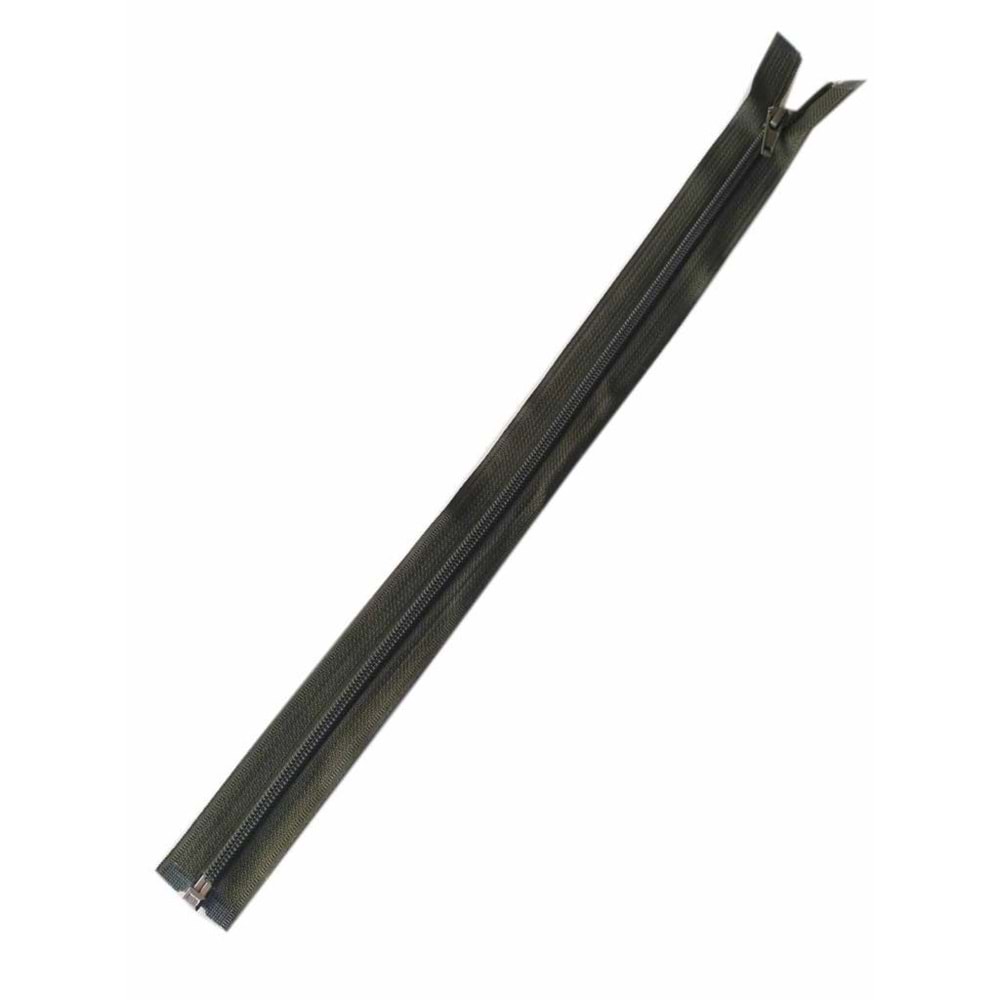 Çanta Aksesuar Haki Renk 40 Cm Plastik Diş Fermuar Fd9