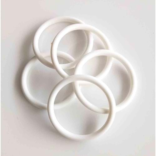 Çanta Aksesuar 1 Adet 8 Cm Plastik Halka Beyaz