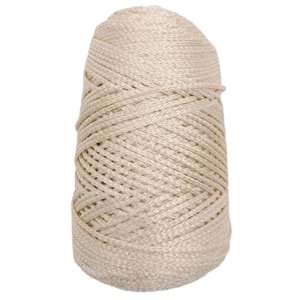 Çanta Aksesuar Simli Polyester Makrome Bej Renk 200 gr