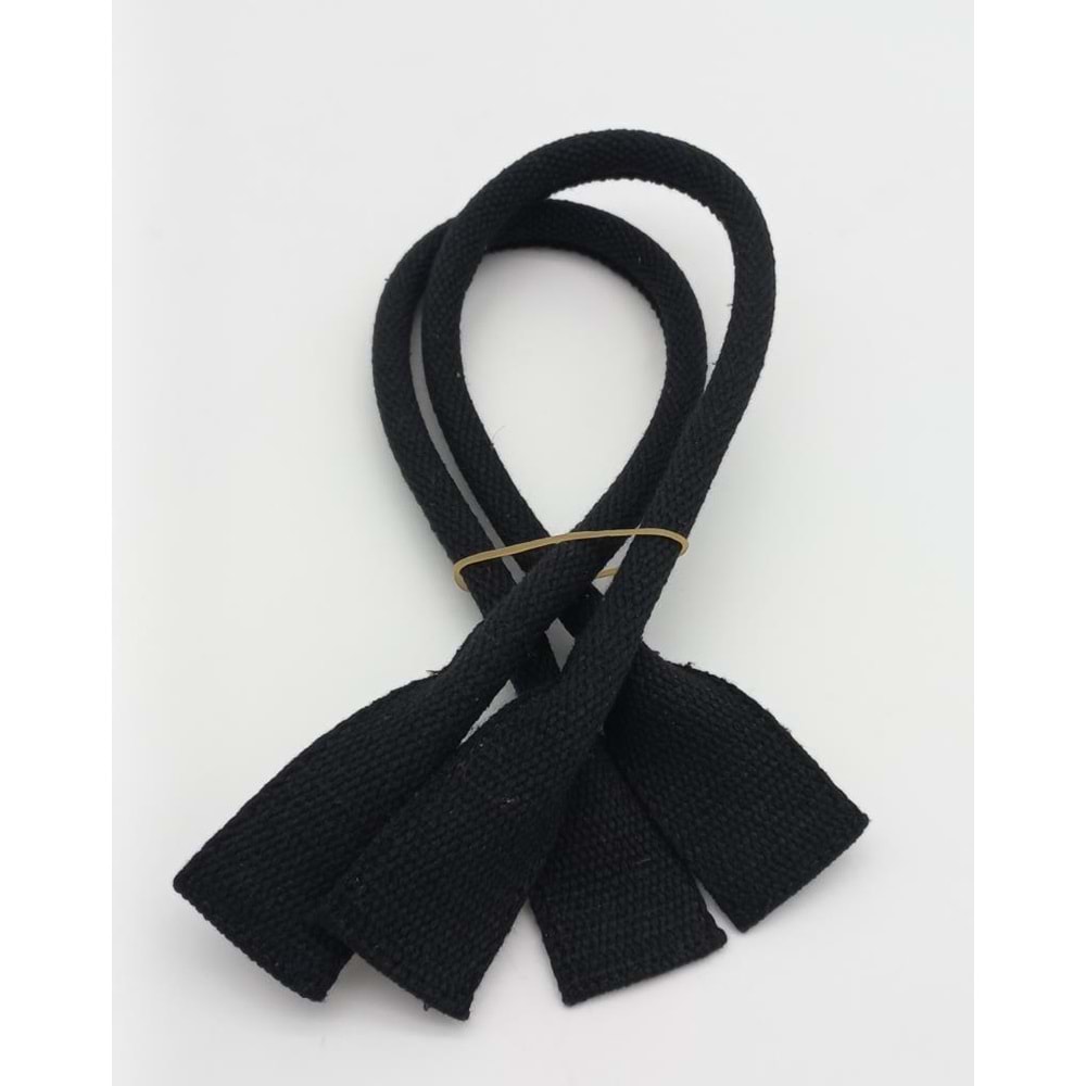 Çanta Aksesuar Pamuklu Kolon Pelikan Model Siyah Renk Çanta Sapı