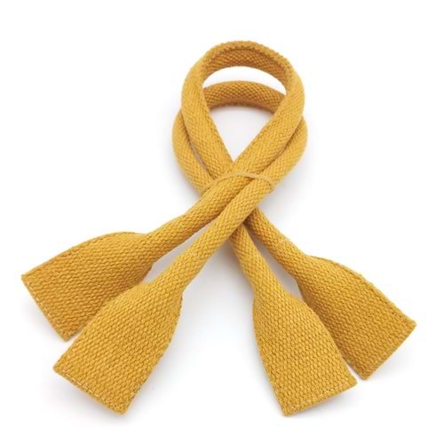 Çanta Aksesuar Pamuklu Kolon Pelikan Model Hardal Renk Çanta Sapı