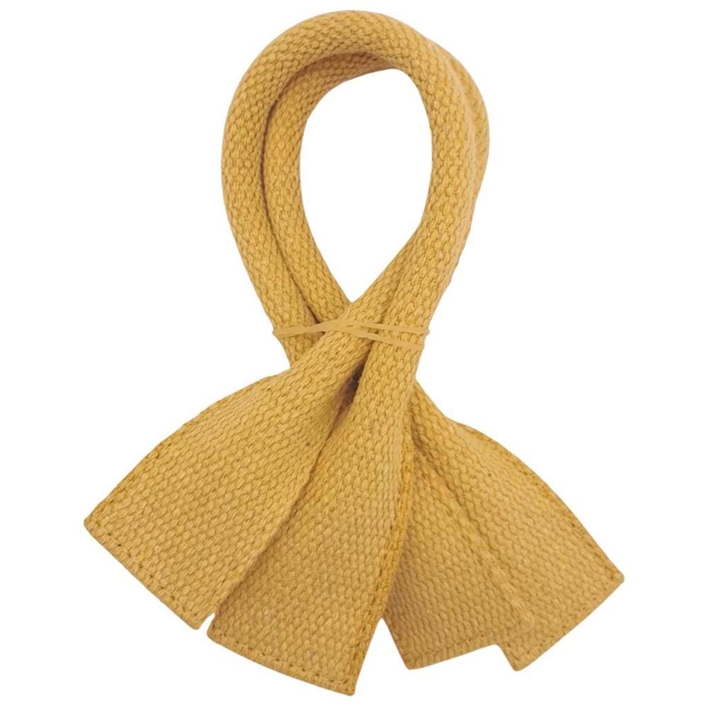 Çanta Aksesuar Pamuklu Kolon Kısa Pelikan Model Hardal Renk Çanta Sapı