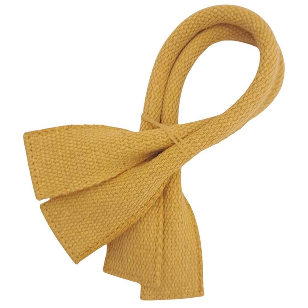 Çanta Aksesuar Pamuklu Kolon Kısa Pelikan Model Hardal Renk Çanta Sapı