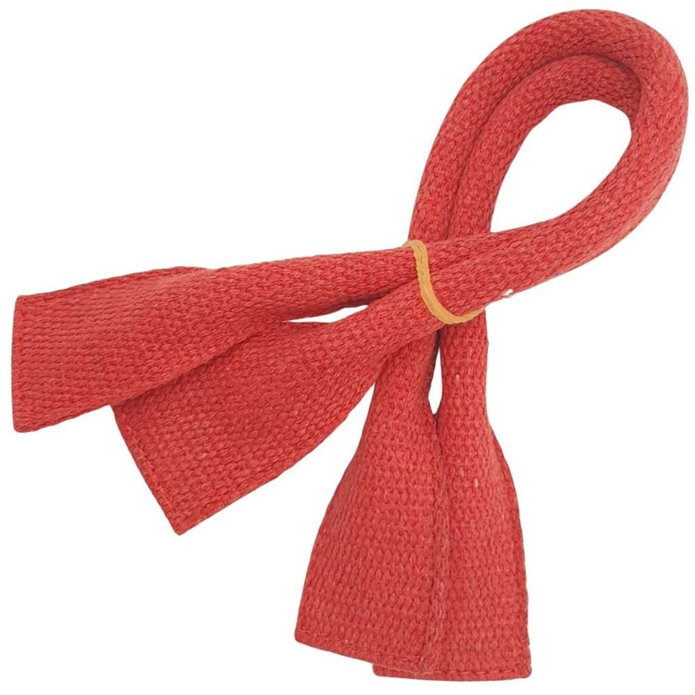 Çanta Aksesuar Pamuklu Kolon Kısa Pelikan Model Kırmızı Renk Çanta Sapı