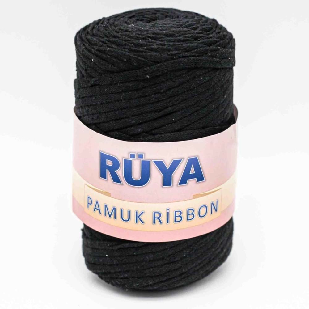 Çanta Aksesuar Siyah Renk Pamuk Ribbon No:7