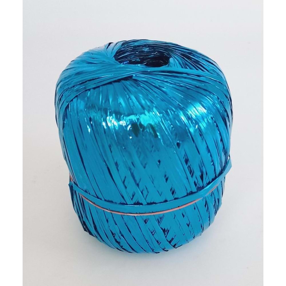 Çanta Aksesuar Parlak Rafya Turkuaz Renk No:12