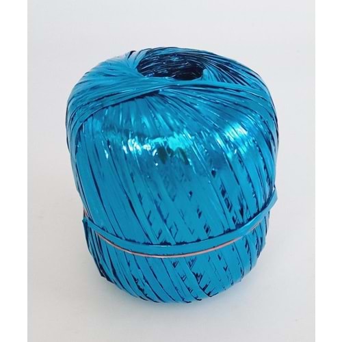 Çanta Aksesuar Parlak Rafya Turkuaz Renk No:12