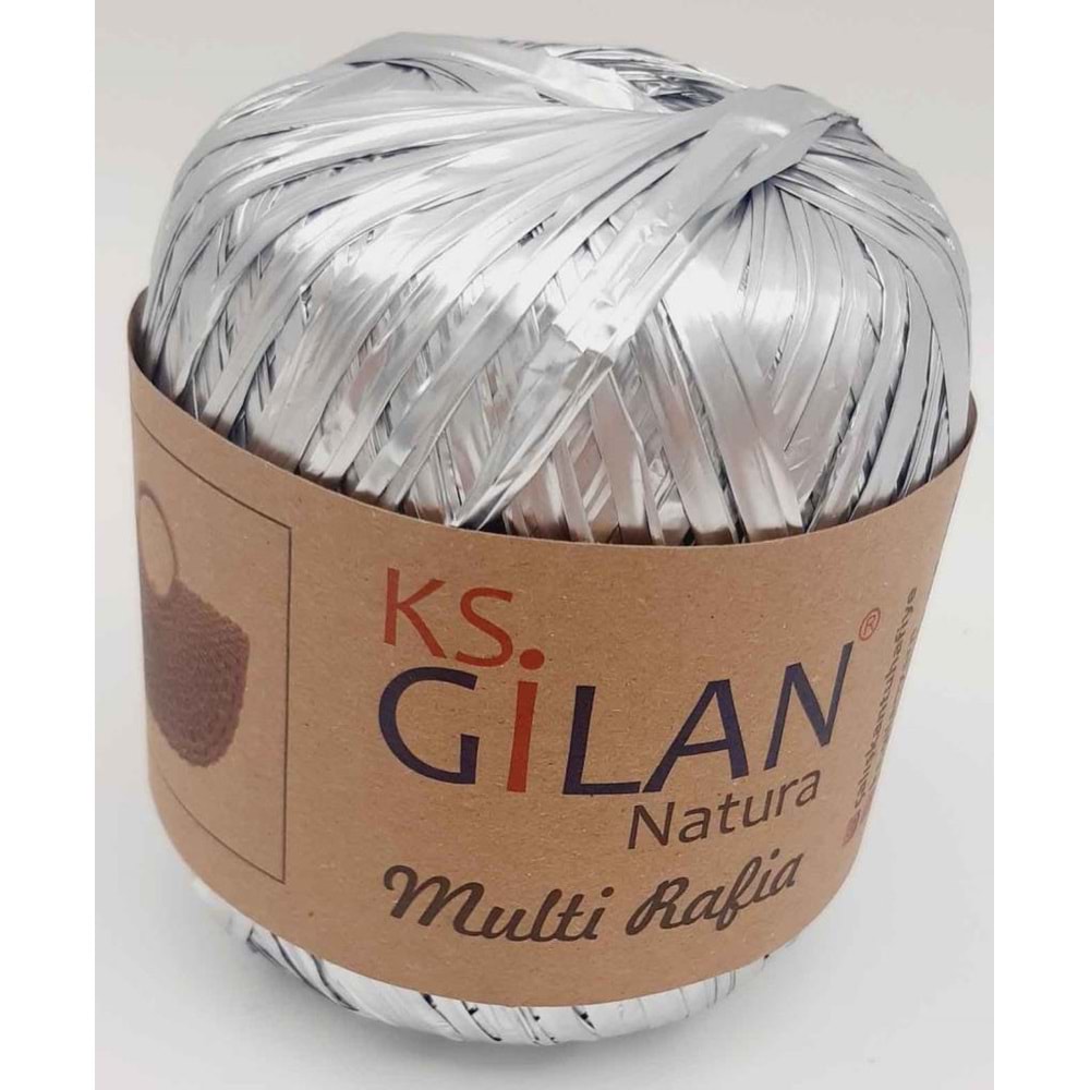 Çanta Aksesuar Parlak Rafya Gümüş Renk No:7