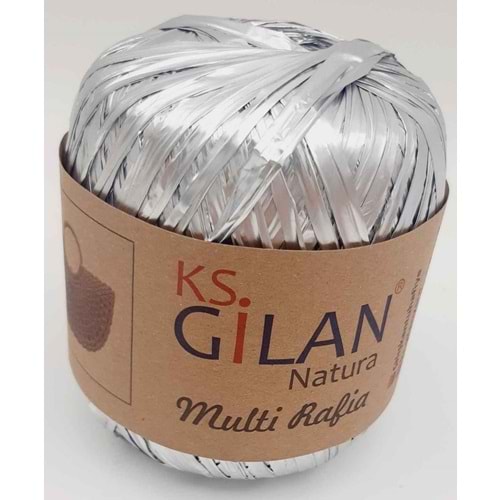 Çanta Aksesuar Parlak Rafya Gümüş Renk No:7