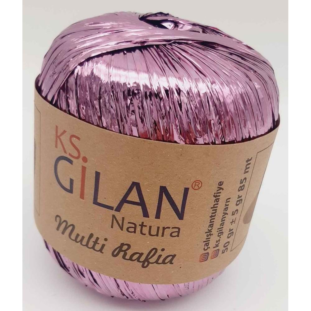 Çanta Aksesuar Parlak Rafya Gül Kurusu Renk No:8